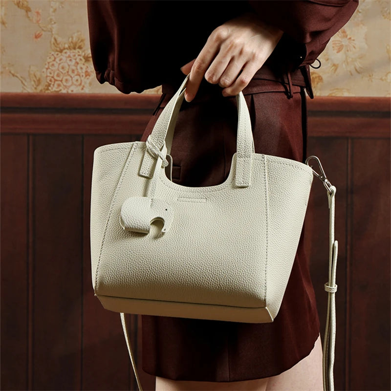 Sac Seau Femme Cuir Véritable Vintage Tote & Bandoulière – CLEVI Paris