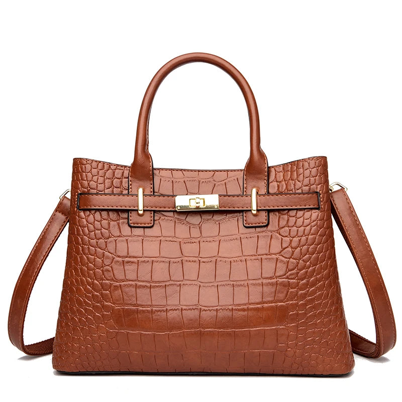 Sac à Main Femme LANYIBAIGE PU Vintage Motif Crocodile 30×12×22cm 5 Coloris – CLEVI Paris