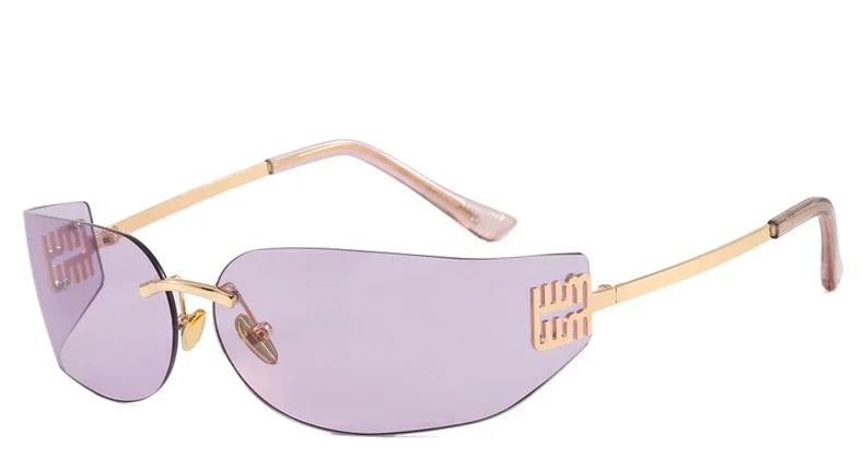 Lunettes de soleil femme sans monture Y2K – CLEVI Paris