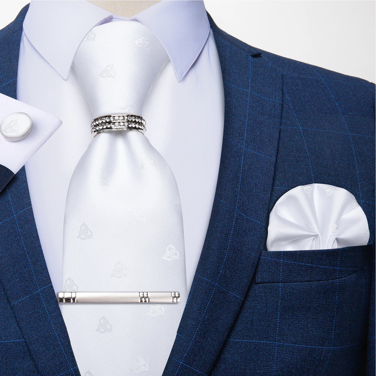 Ensemble cravate et pochette homme à carreaux – CLEVI Paris