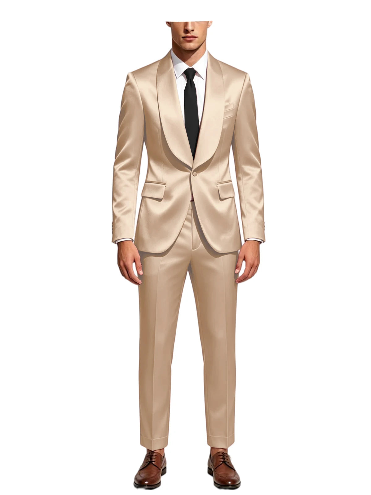 Smoking homme 2 pièces en satin – CLEVI Paris