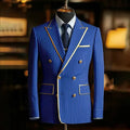 Costume rayé croisé homme – CLEVI Paris