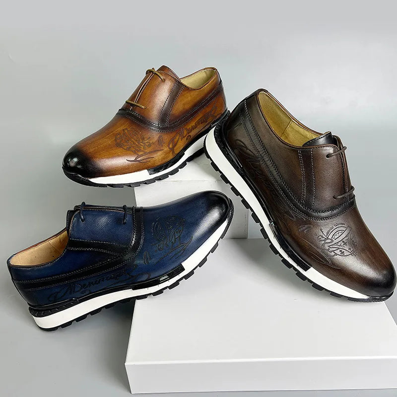 Sneakers homme en cuir à lacets ZX65 – CLEVI Paris