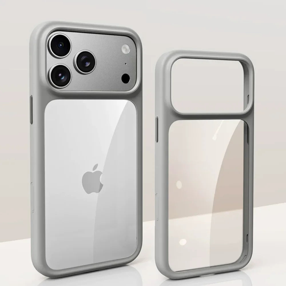 Coque transparente iPhone finition métal – CLEVI Paris