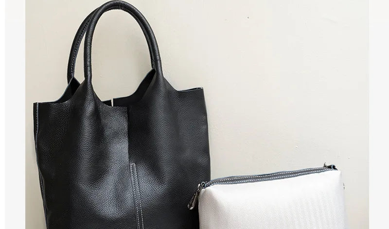 Sac seau femme en cuir de vachette – CLEVI Paris