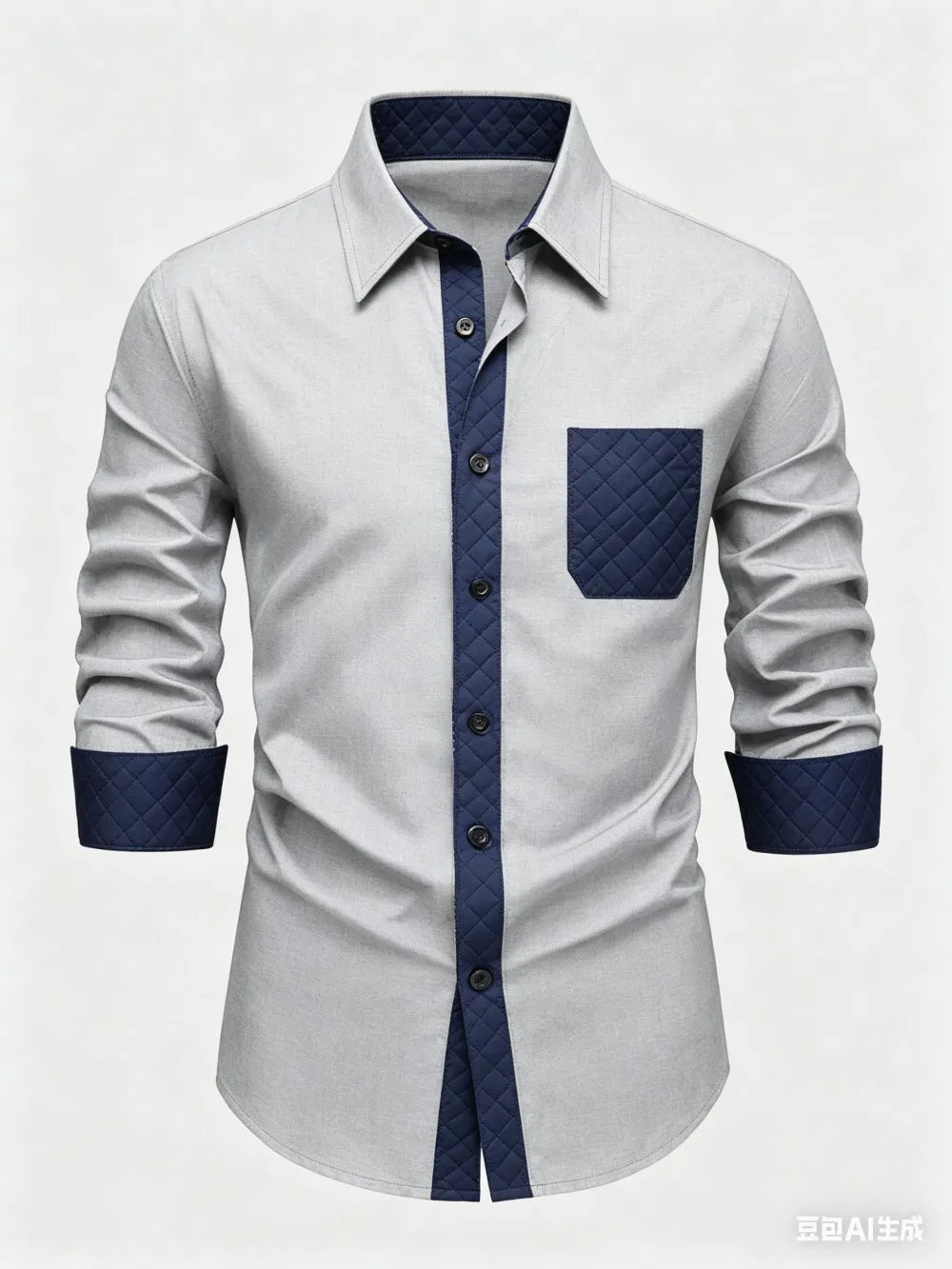 Chemise homme à pois et détails contrastés – CLEVI Paris