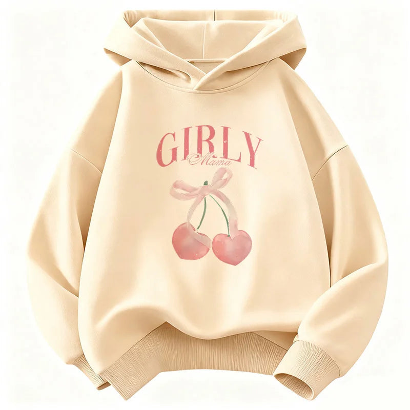 Sweat enfant à capuche imprimé cerise Y2K – CLEVI Paris