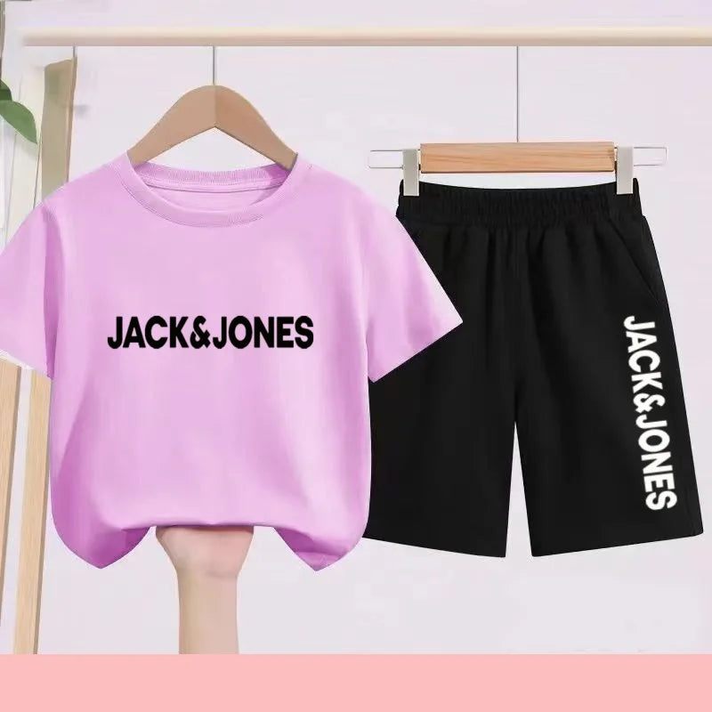 Ensemble enfant imprimé T-shirt et short – CLEVI Paris