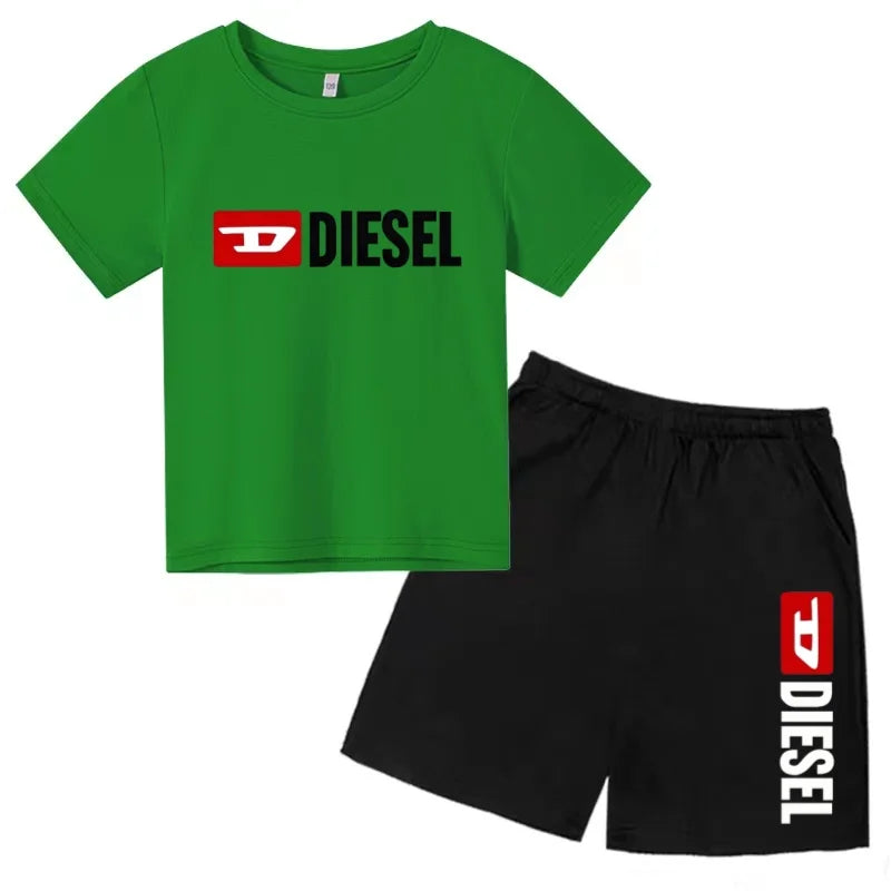 Ensemble enfant T-shirt à lettres et short – CLEVI Paris