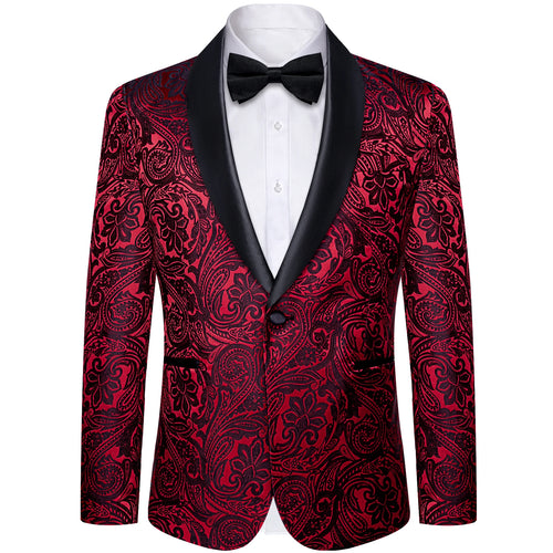 Blazer Paisley Homme Revers Satin – CLEVI Paris