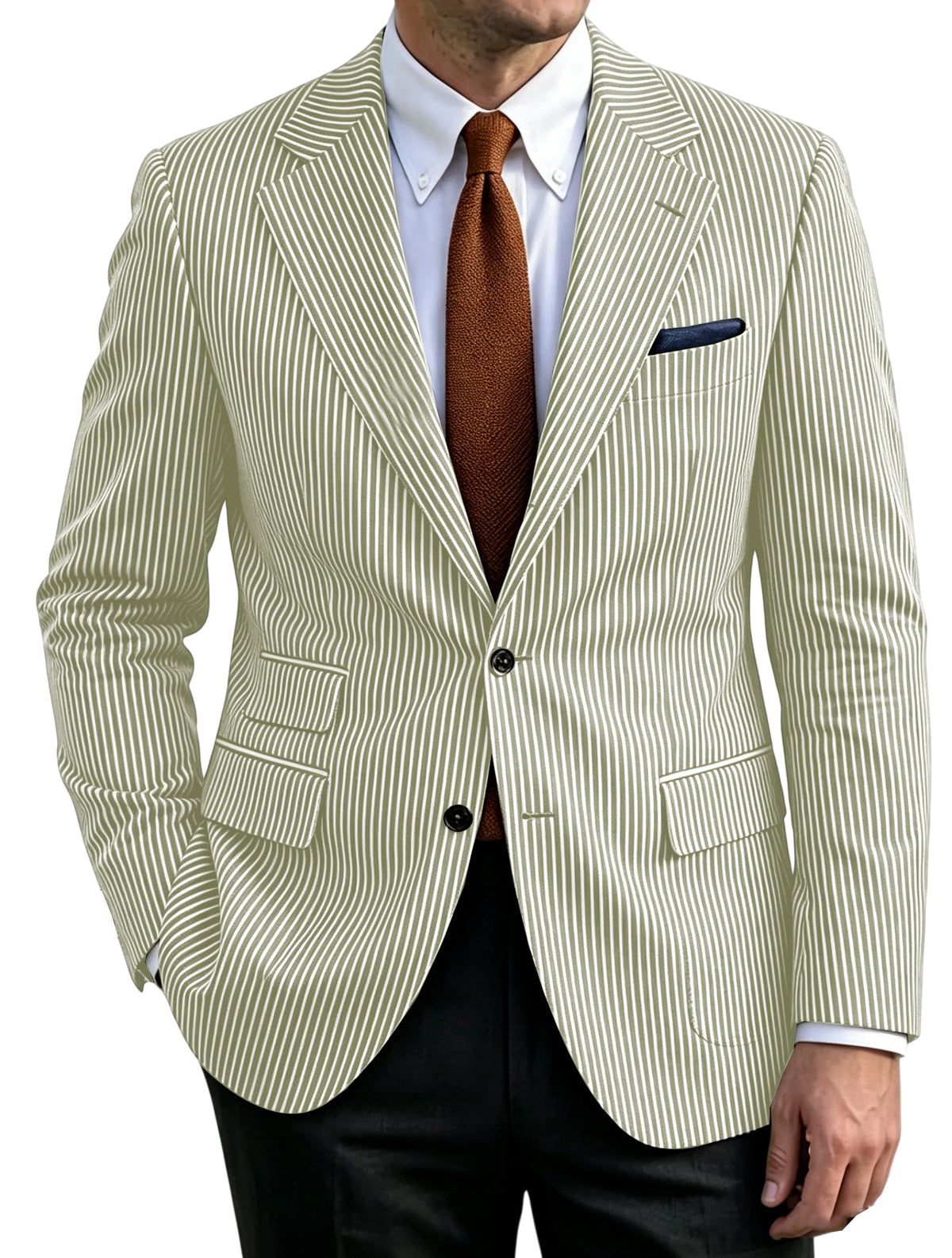 Blazer rayé homme en coton – CLEVI Paris