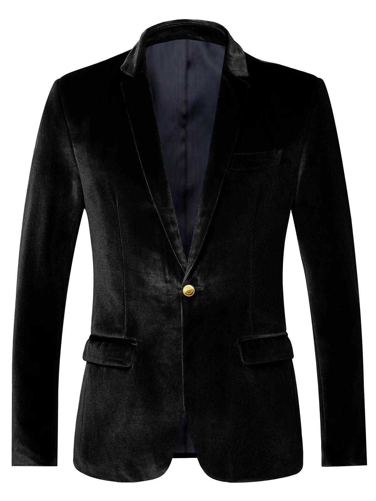 Blazer velours homme à bouton doré – CLEVI Paris