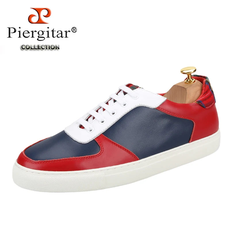 Sneakers Cuir Véritable Homme Patchwork Semelle Rehausseé – CLEVI Paris