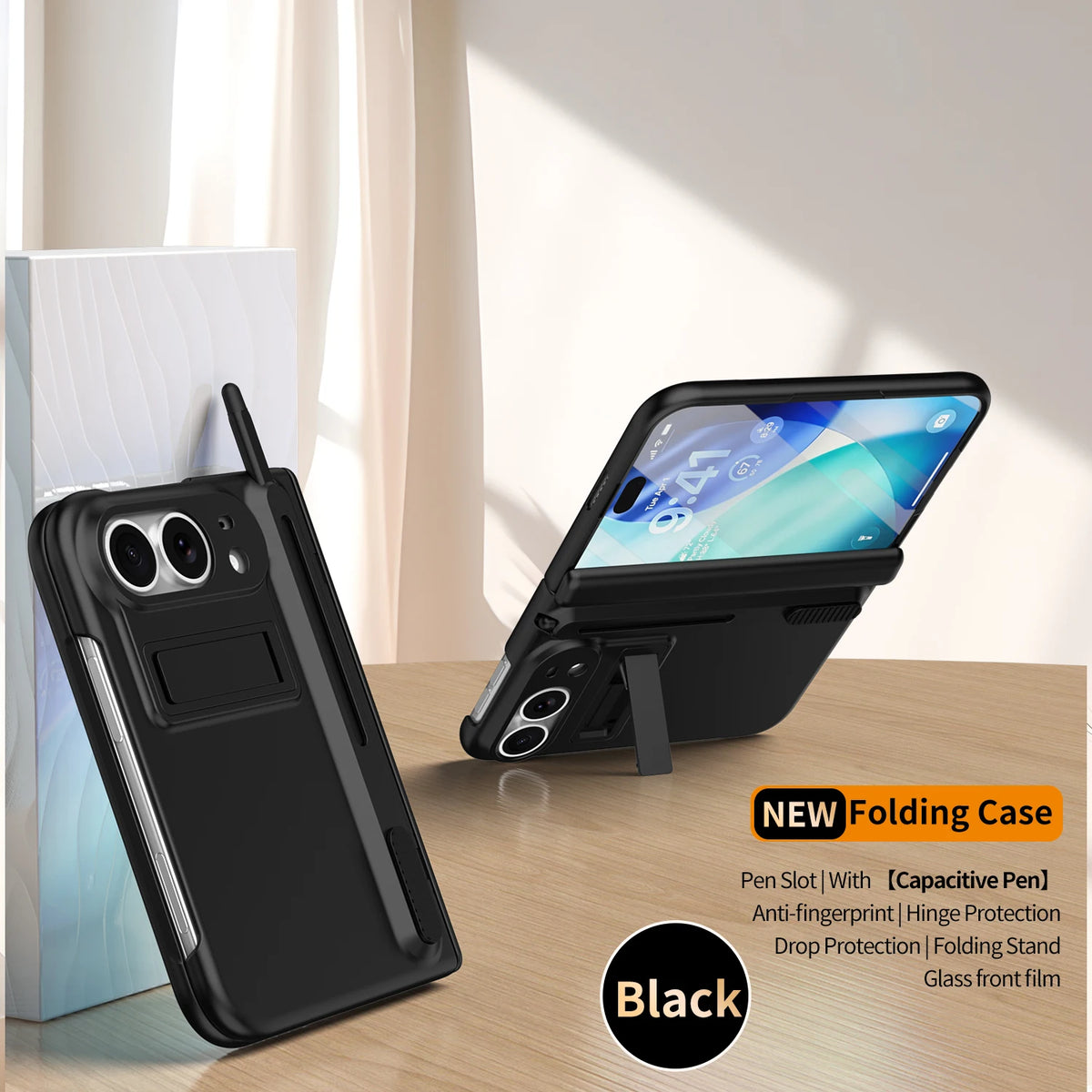 Étui iPhone Duo avec support et charnière – CLEVI Paris