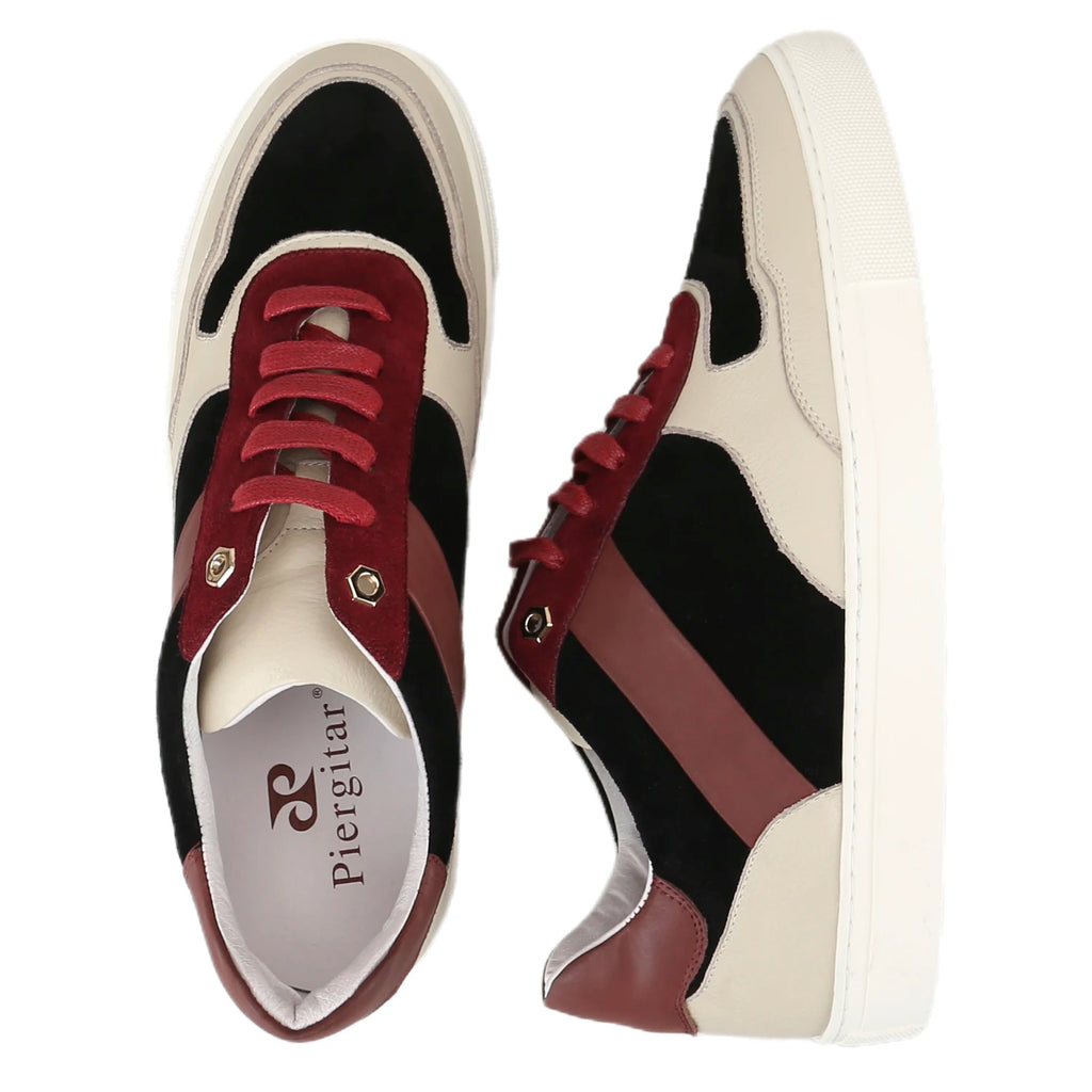 Sneakers Luxe Cuir Veau Daim Patchwork Homme – CLEVI Paris