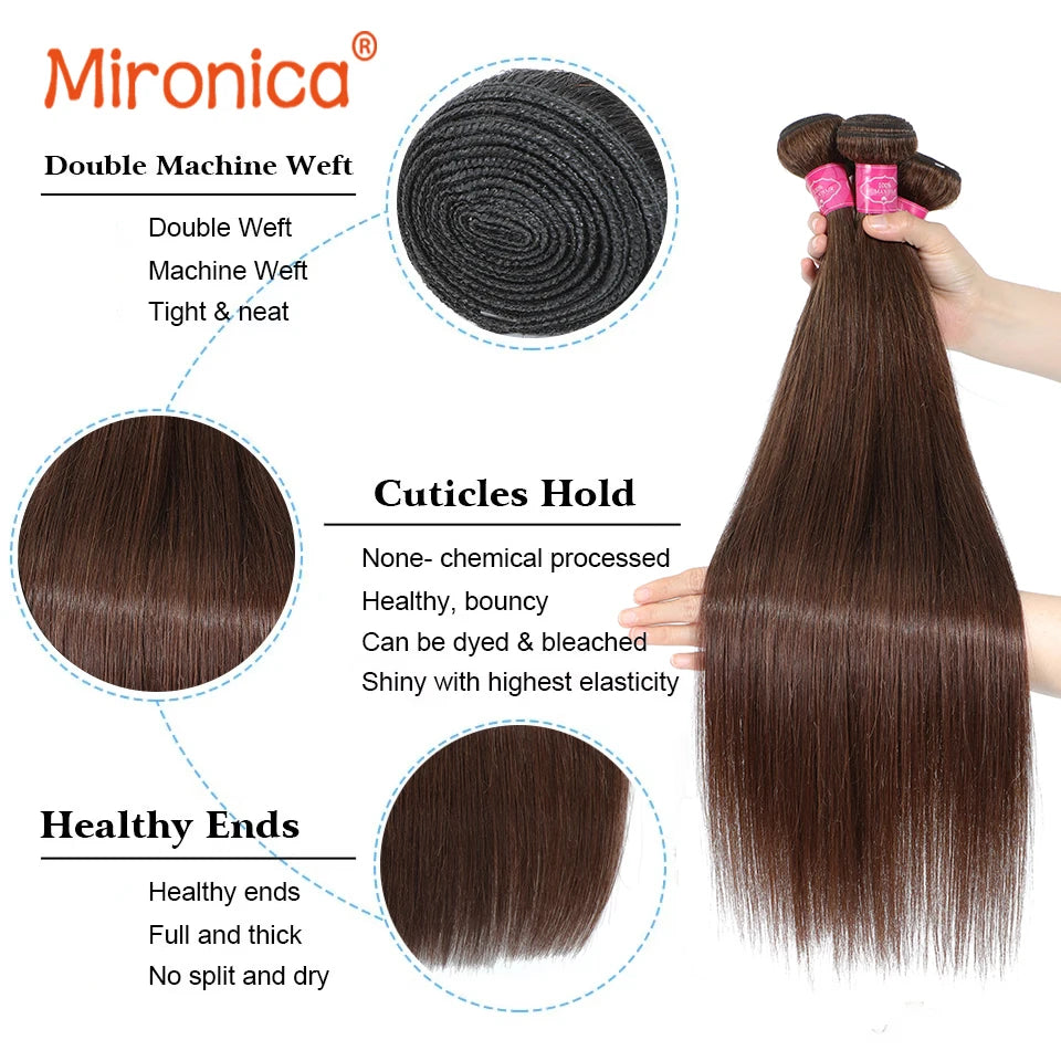 Mèches Cheveux Humains Remy Lisses 100g – Extensions Tissage Naturel – CLEVI Paris