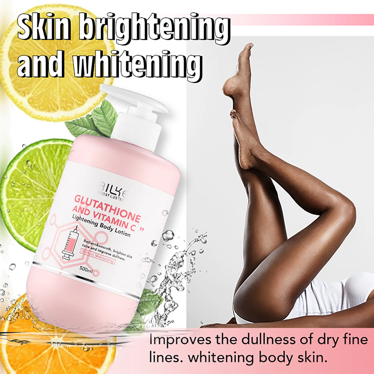 Gamme Éclaircissante Glutathion & Vitamine C AILKE – Anti-Taches, Hydratante & Raffermissante – CLEVI Paris