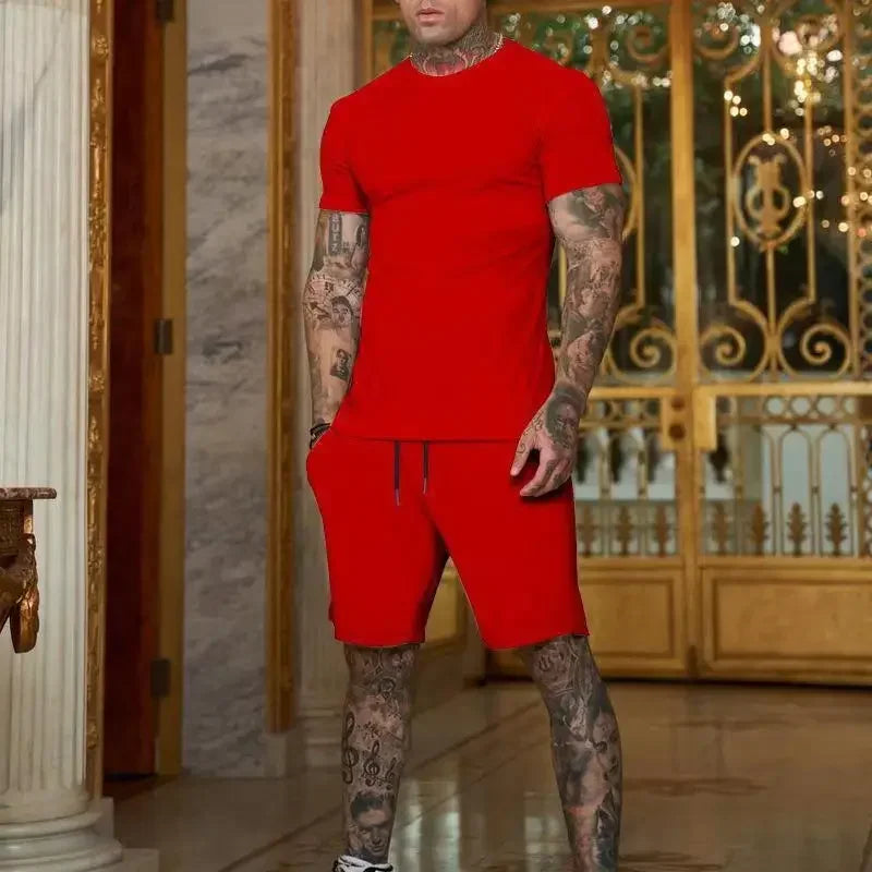 Ensemble homme t-shirt et short en polyester – CLEVI Paris