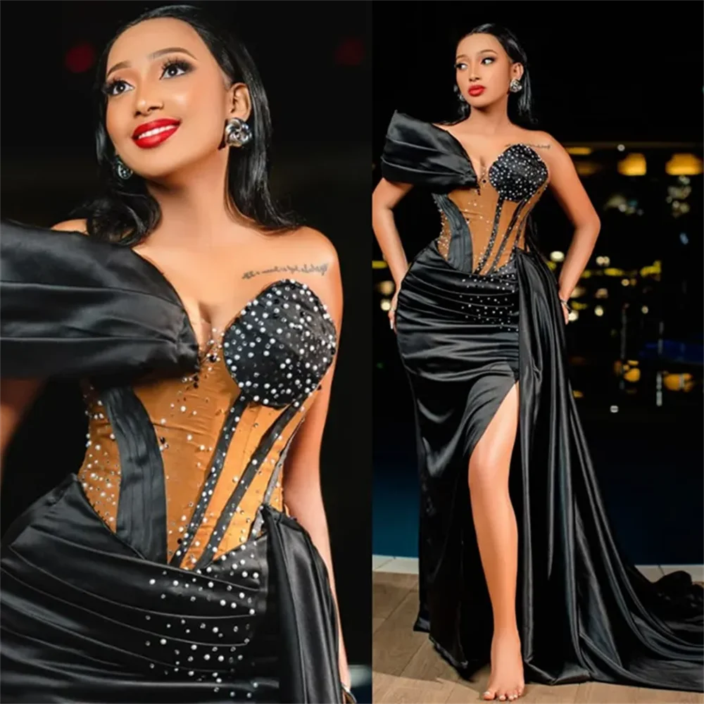Robe de soirée sirène à cristaux – CLEVI Paris