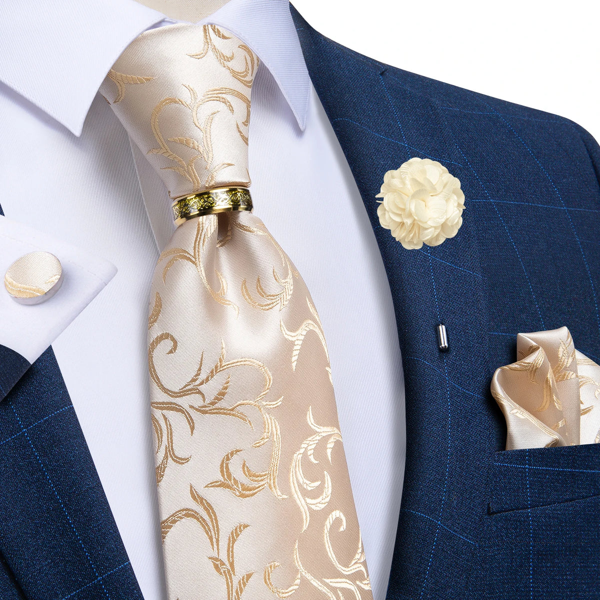 Coffret cravate homme, pochette et boutons – CLEVI Paris
