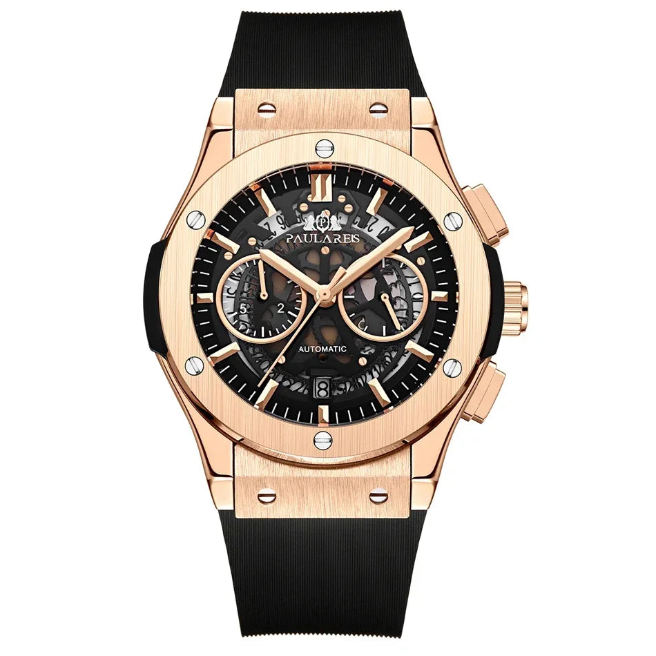 Montre Chronographe Squelette Quartz Homme – CLEVI Paris