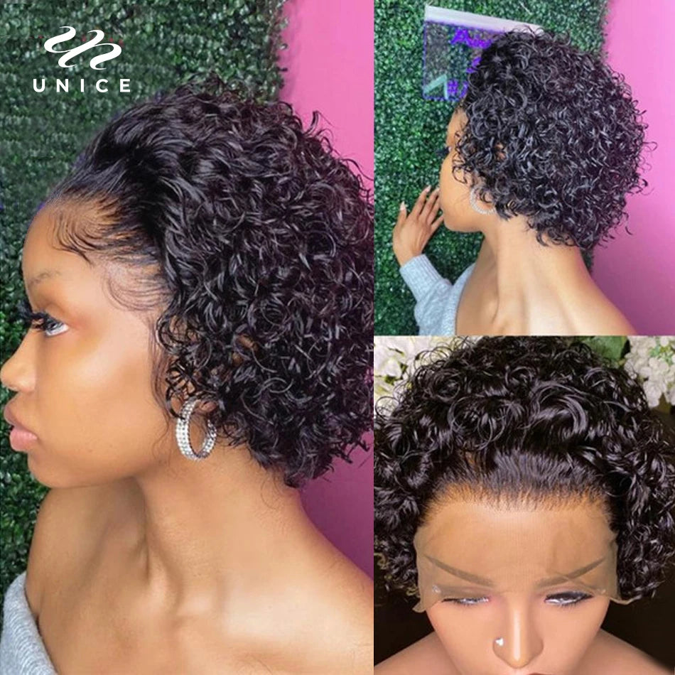 Perruque courte bouclée coupe pixie – CLEVI Paris