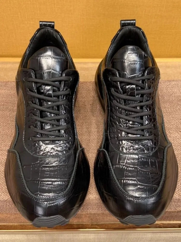 Sneakers homme en cuir à lacets – CLEVI Paris