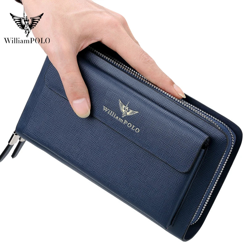 Pochette homme en cuir véritable POLO312 – CLEVI Paris