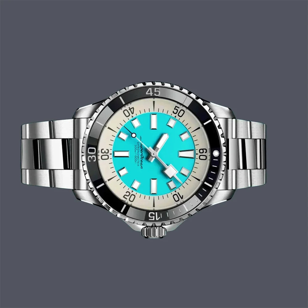 Montre Homme Automatique Luxe Acier Verre Saphir Couronne Vissée Cytupr – CLEVI Paris