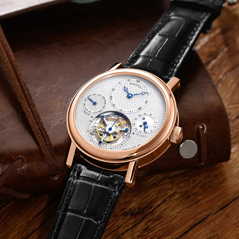 Montre Homme Tourbillon Manuel HAOFA K009 – Boîtier Or Massif 18K Verre Saphir Édition Limitée – CLEVI Paris