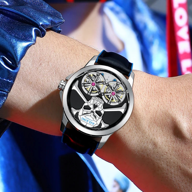 Montre automatique AILANG 8836 tête de mort – CLEVI Paris