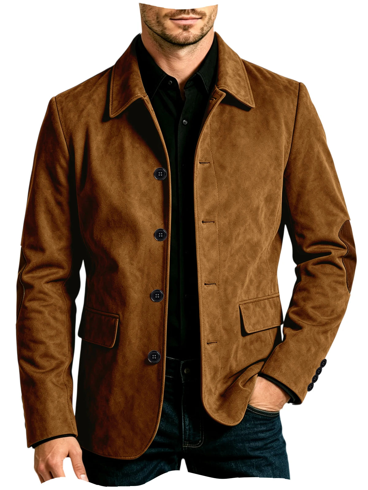 Blazer homme effet daim à coudières – CLEVI Paris