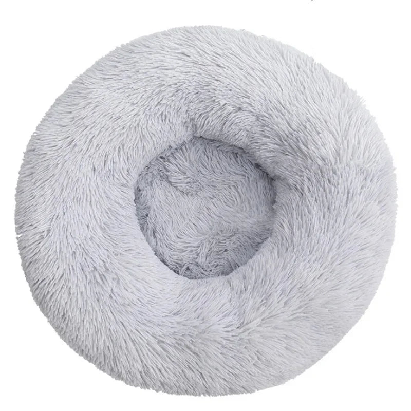 Panier rond chien et chat en peluche 40–90 cm – CLEVI Paris