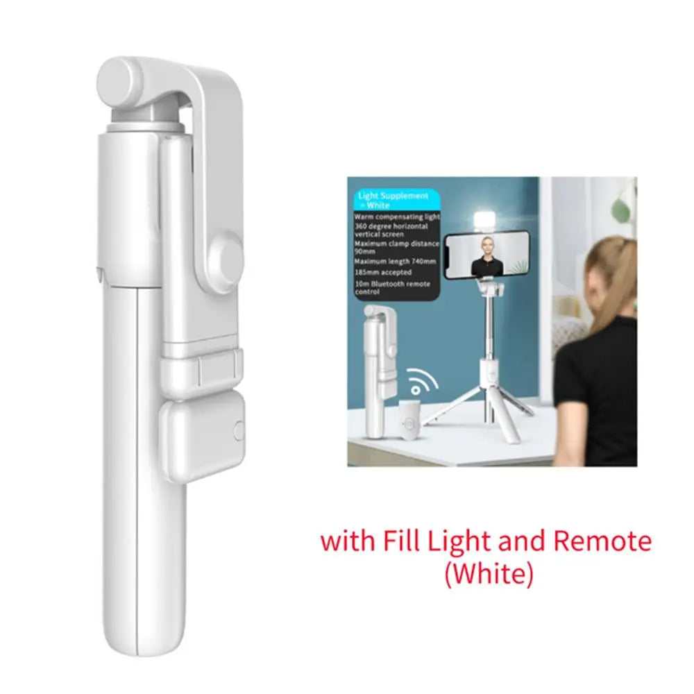 Perche selfie R1 Bluetooth avec éclairage – CLEVI Paris