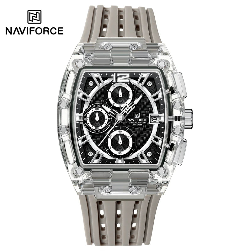 Montre Sport Chronographe NAVIFORCE Homme Silicone 5 Bar – CLEVI Paris