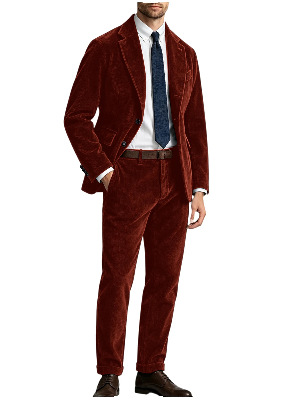 Costume homme 2 pièces en velours côtelé – CLEVI Paris
