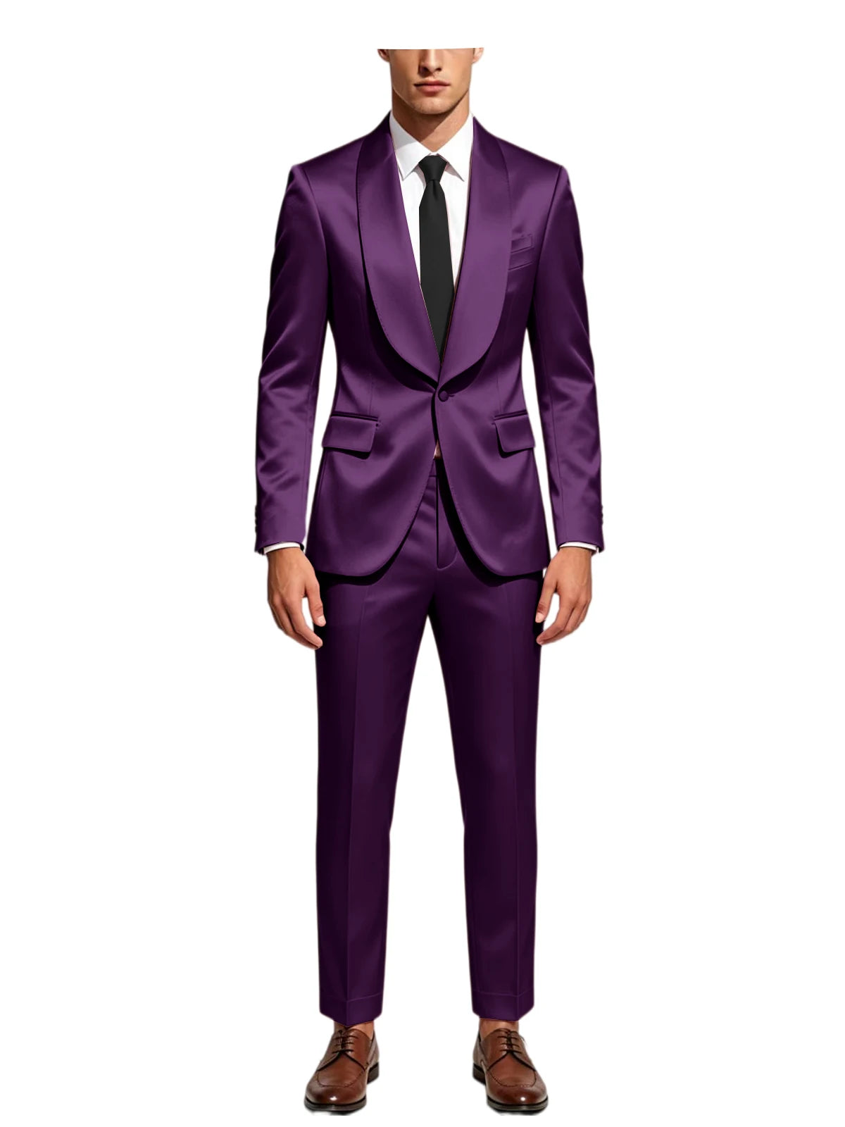 Smoking homme 2 pièces en satin – CLEVI Paris