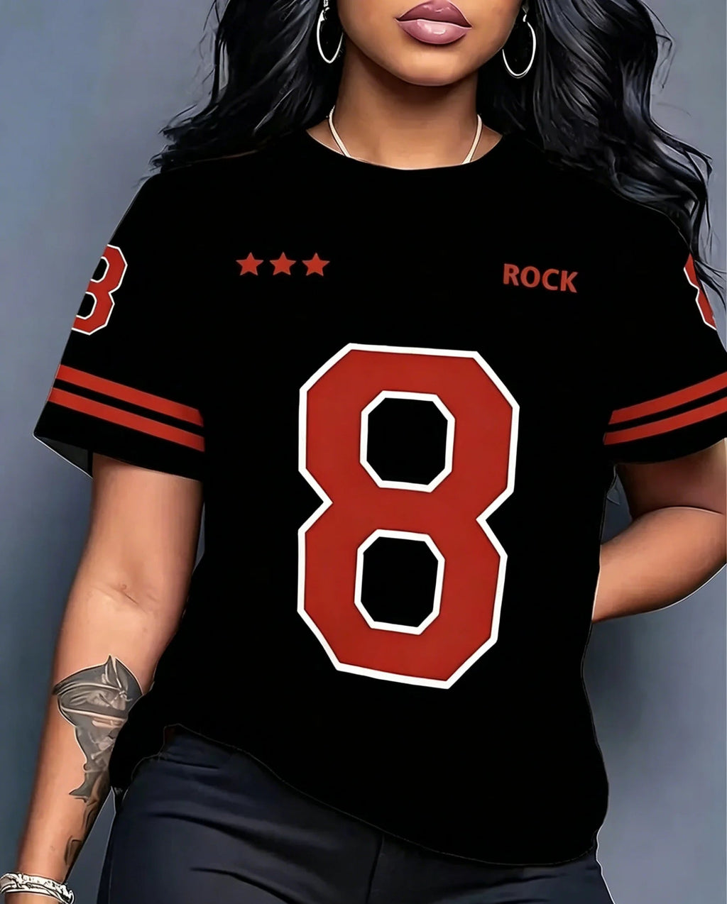 T-Shirt Femme Streetwear Imprimé Graphique Rock – CLEVI Paris