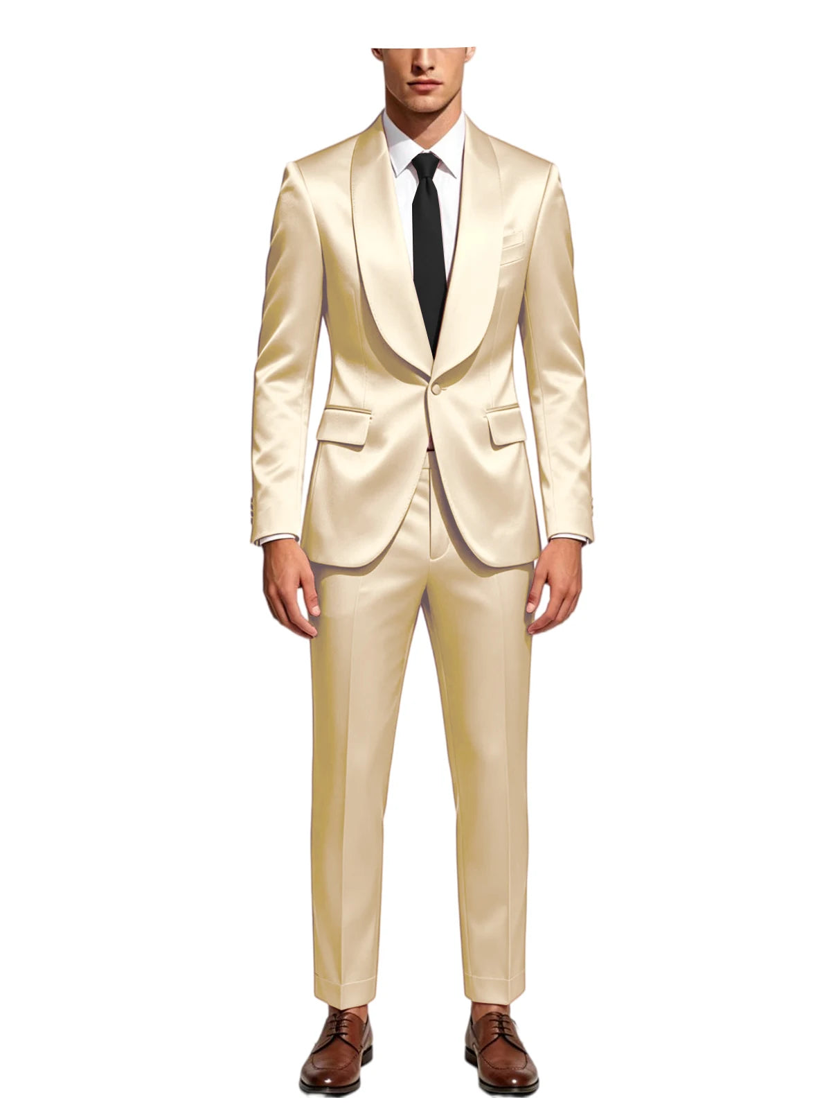 Smoking homme 2 pièces en satin – CLEVI Paris