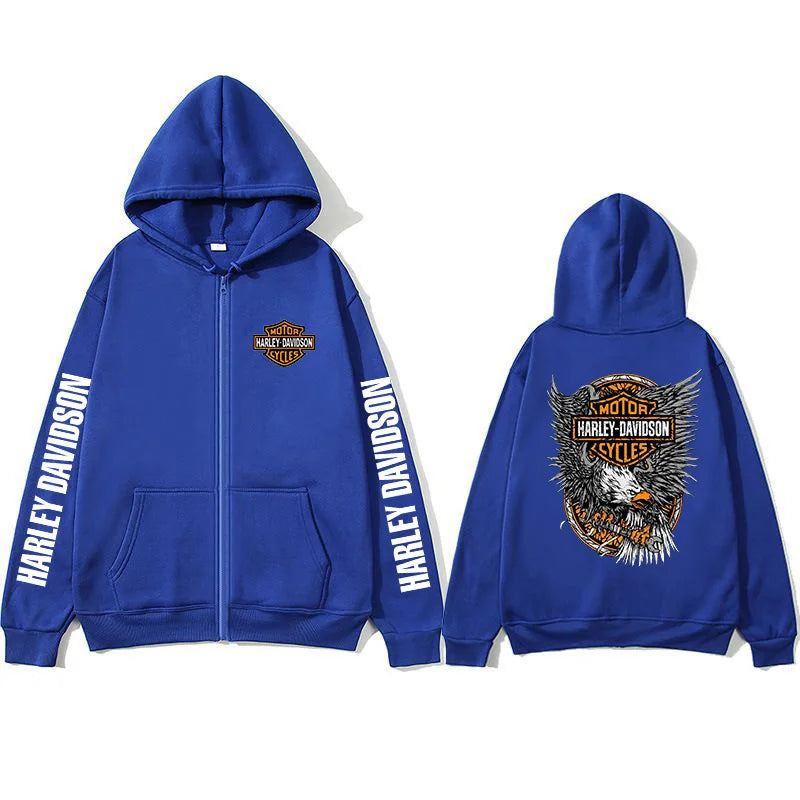 Sweatshirt Zippé à Capuche Harley Davidson – CLEVI Paris