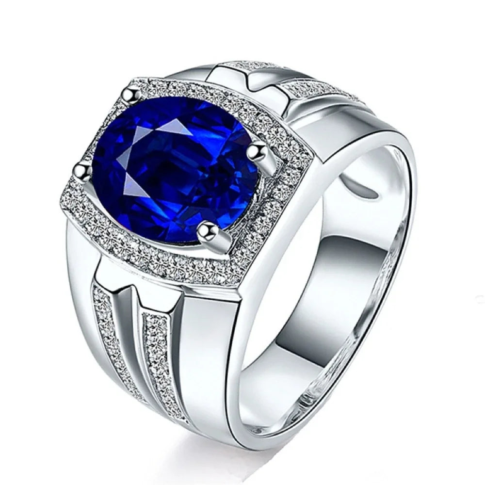 Bague femme ajustable en zircon bleu – CLEVI Paris