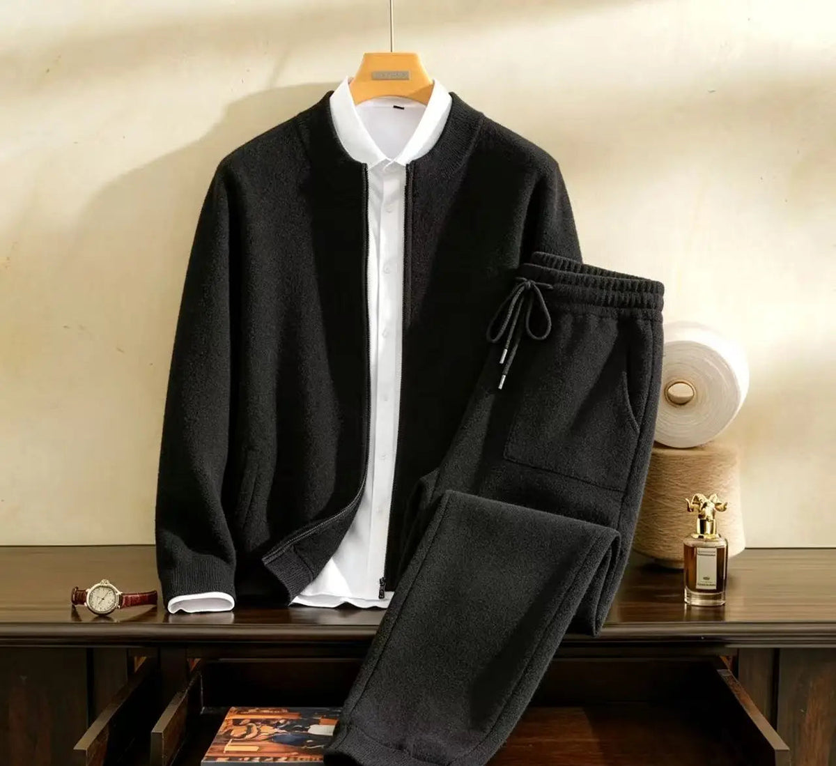 Ensemble homme en cachemire zippé – CLEVI Paris
