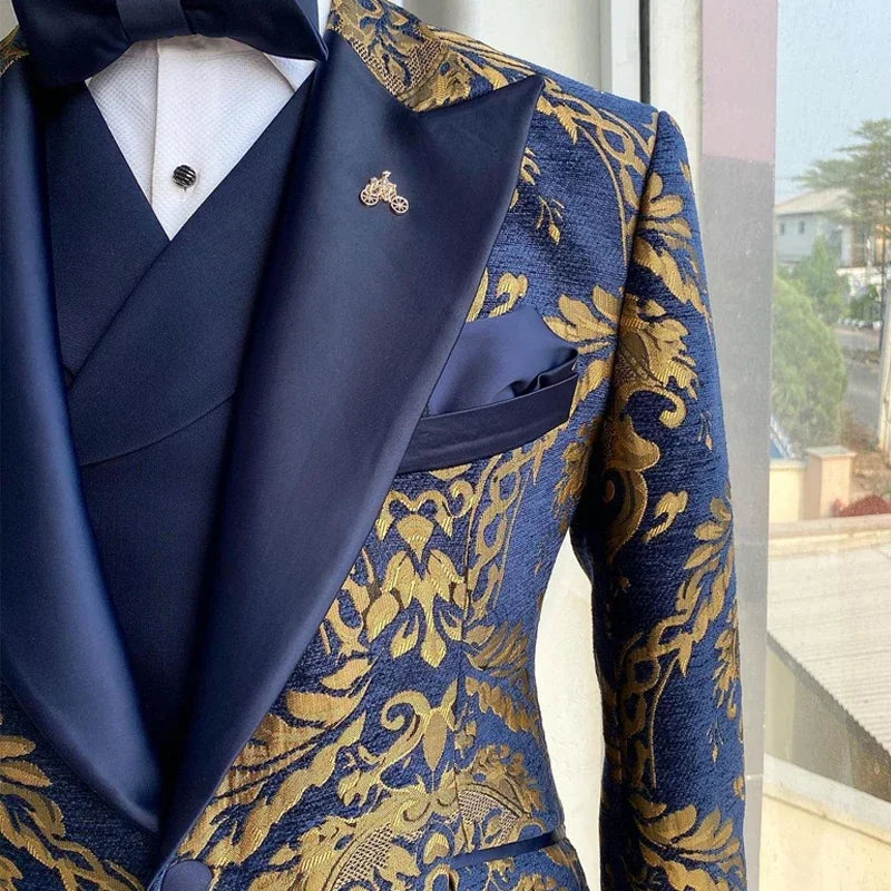 Smoking Homme Jacquard Floral – CLEVI Paris