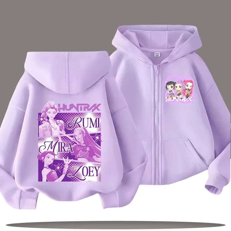 Sweat à capuche enfant zippé imprimé – CLEVI Paris