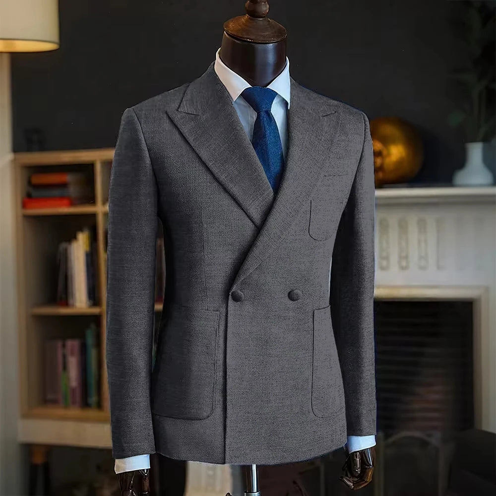 Blazer homme croisé à chevrons – CLEVI Paris