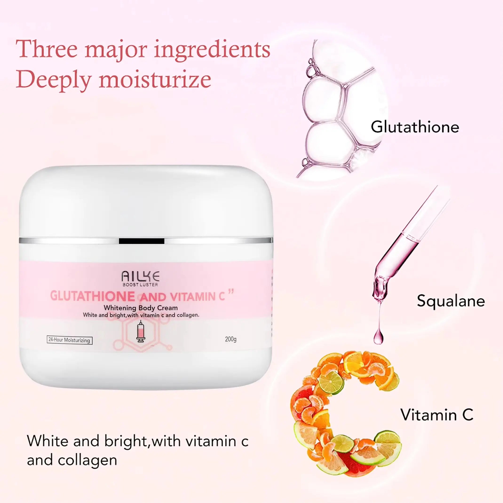 Gamme Éclat AILKE Glutathion & Vitamine C | Crème Corps, Lotion, Sérum & Savon Éclaircissant – CLEVI Paris