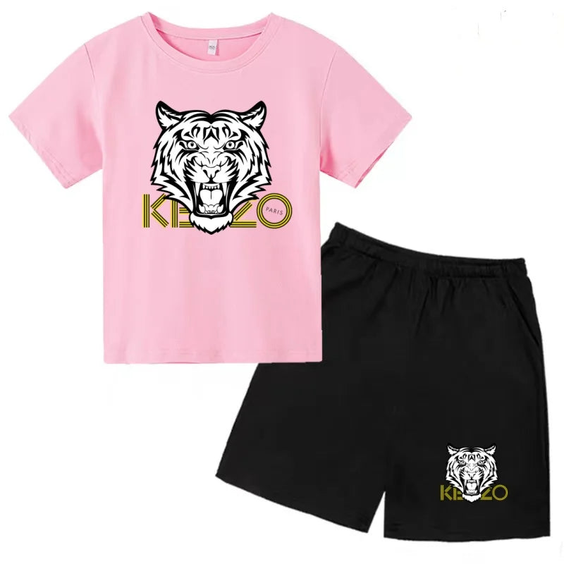 Ensemble enfant T-shirt imprimé et short – CLEVI Paris