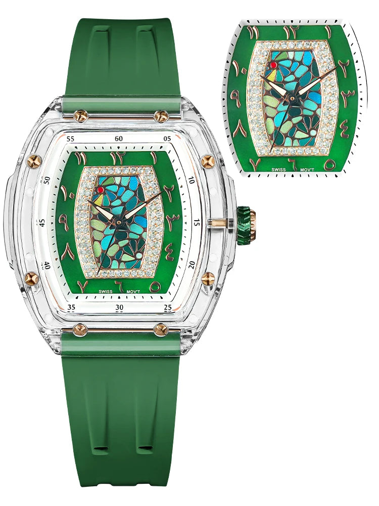TSAR BOMBA TB-8219L Montre Femme Quartz Cristal Saphir Élégante – CLEVI Paris