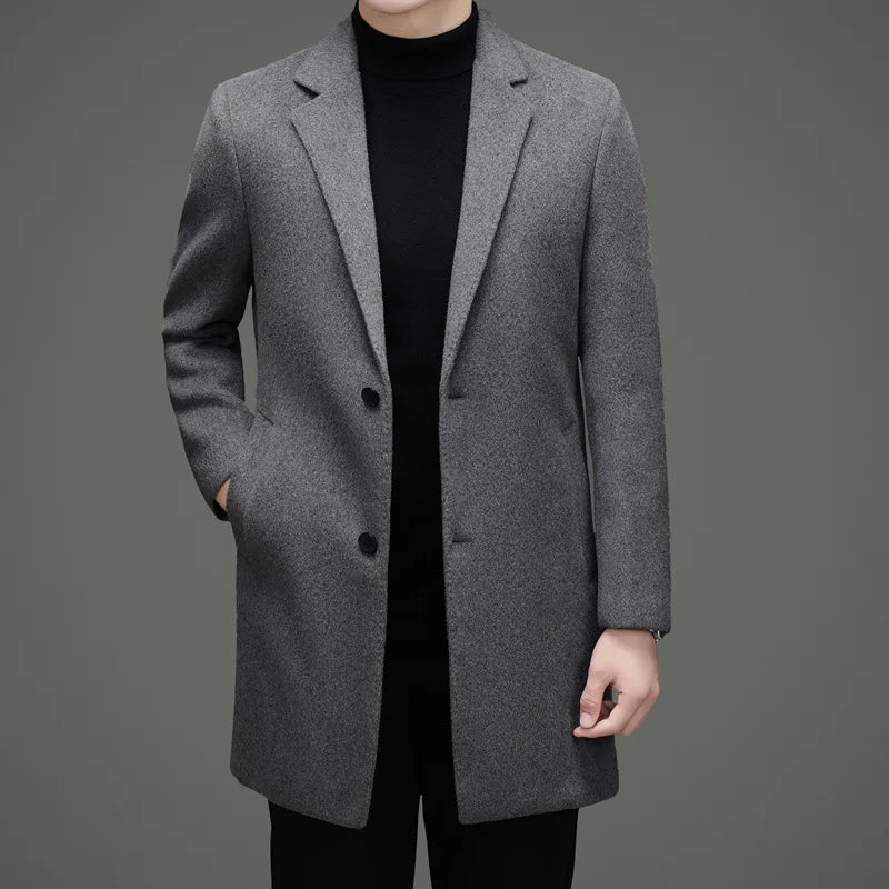 Manteau homme en laine à doublure amovible – CLEVI Paris