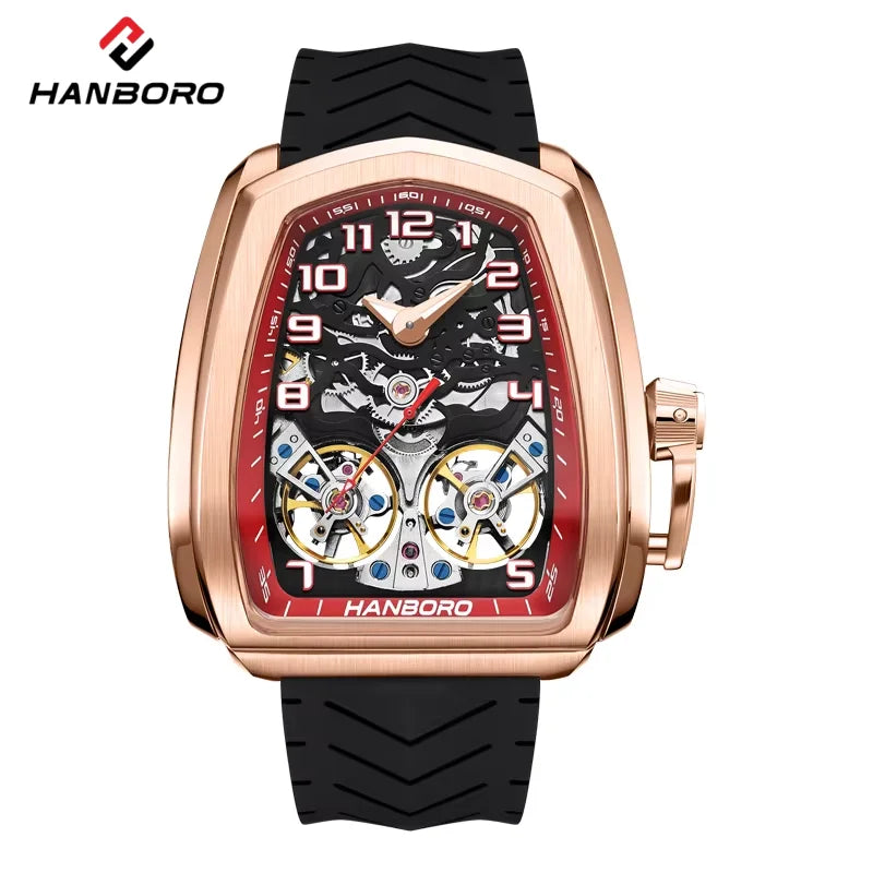 Montre Homme Automatique Double Volant Boîtier Racing Hanboro 985 – CLEVI Paris